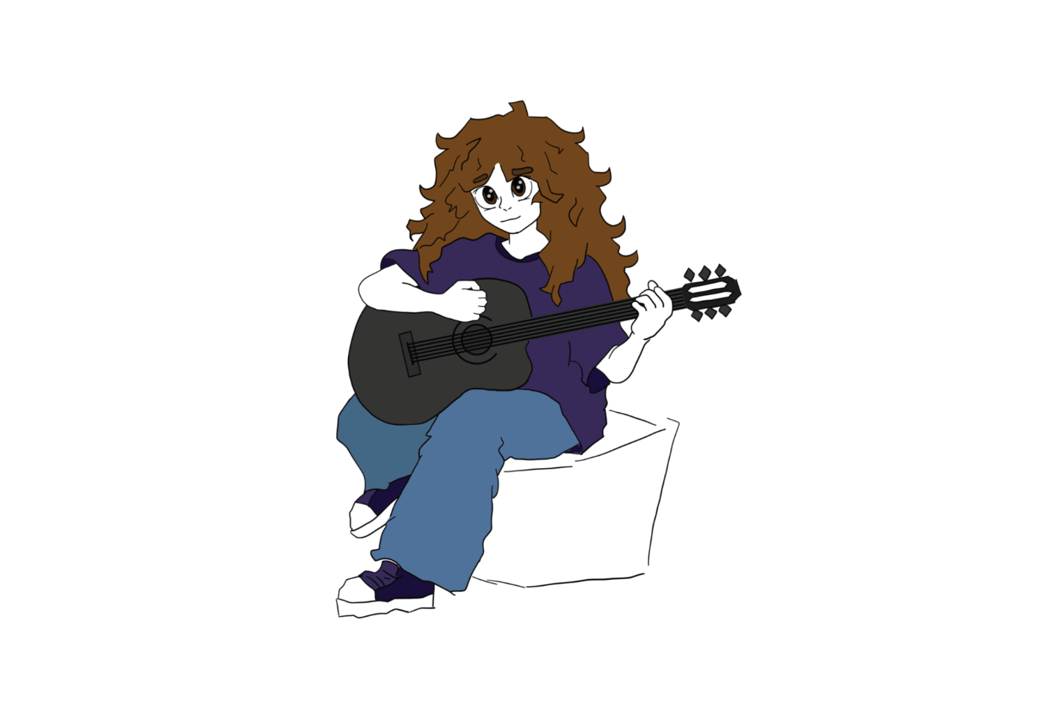 Meisje met gitaar